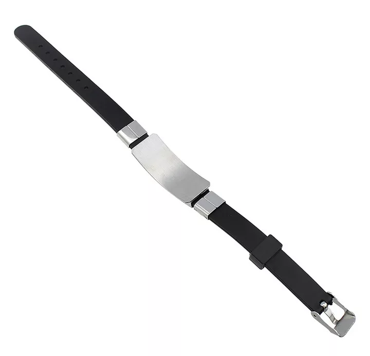Bracelet d'inspiration ethnique: l'Homme en Silicone Black
