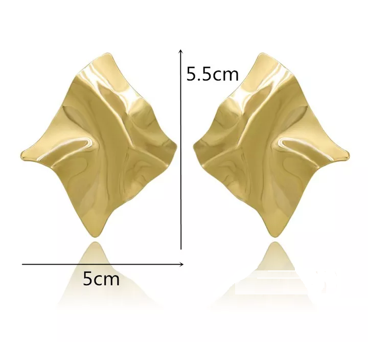 Boucles d'oreille feuilles d'or et d'argent inspiration-ethnique.fr