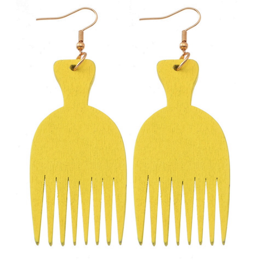 Boucles d'oreille d'inspiration ethnique: Peigne