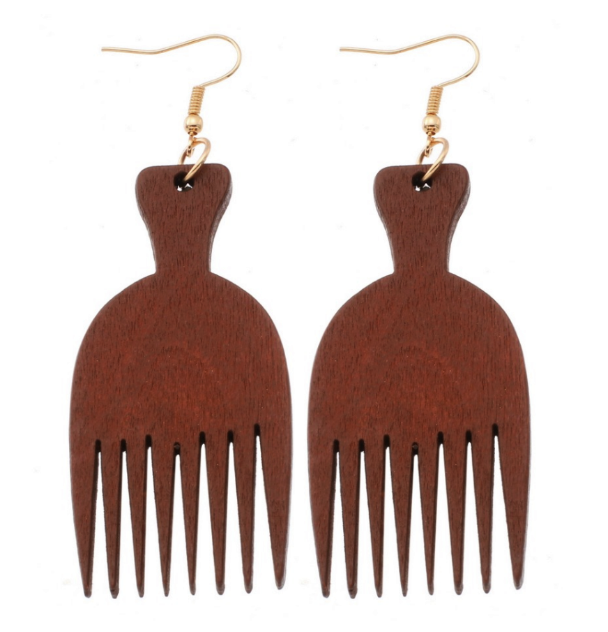 Boucles d'oreille d'inspiration ethnique: Peigne