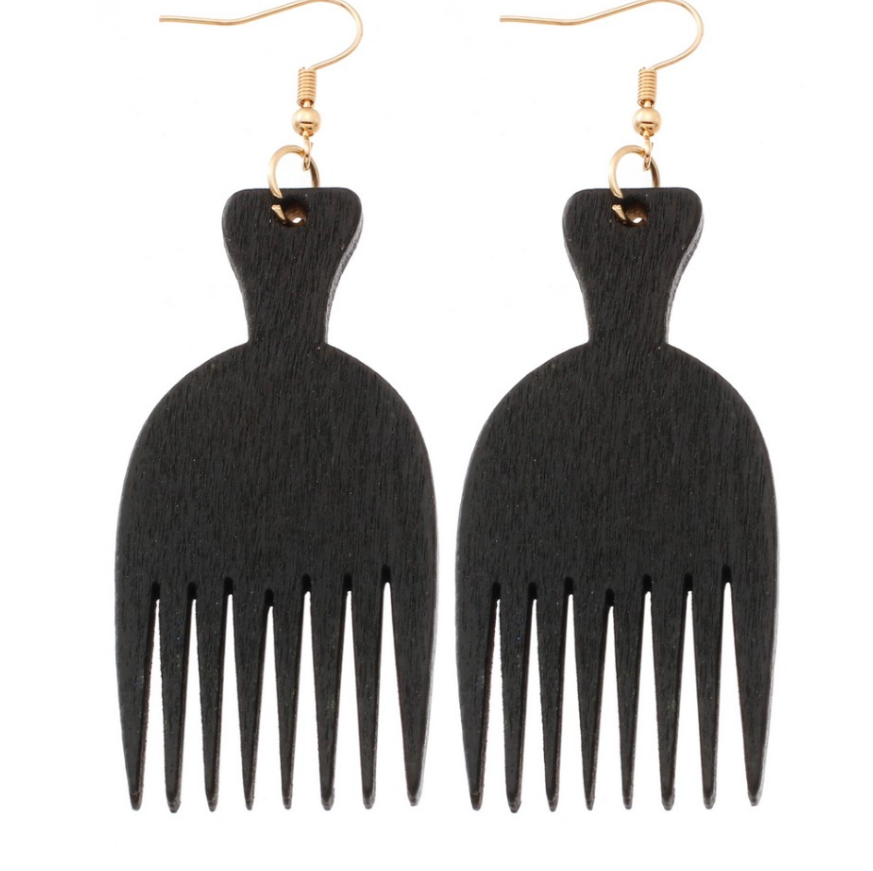 Boucles d'oreille d'inspiration ethnique: Peigne