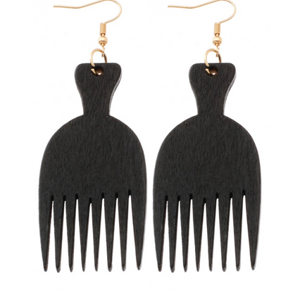Boucles d'oreille d'inspiration ethnique: Peigne