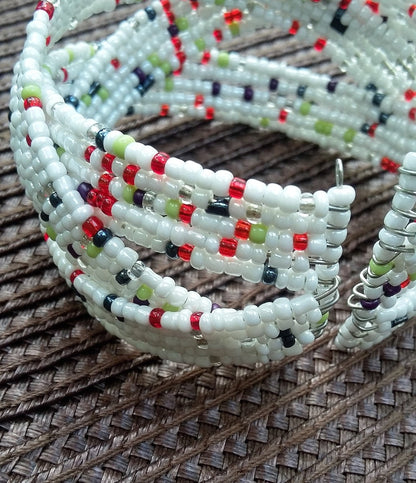 Inspiration Ethnique Bracelet la Ronde des Perles  Blanc