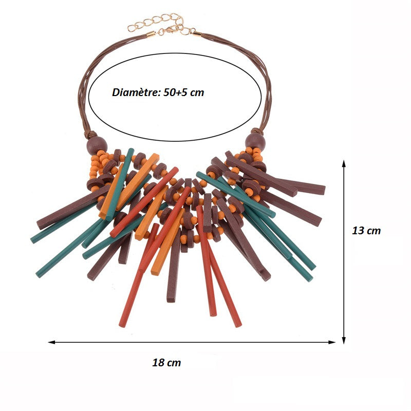 Collier d'inspiration ethnique: le Mikado