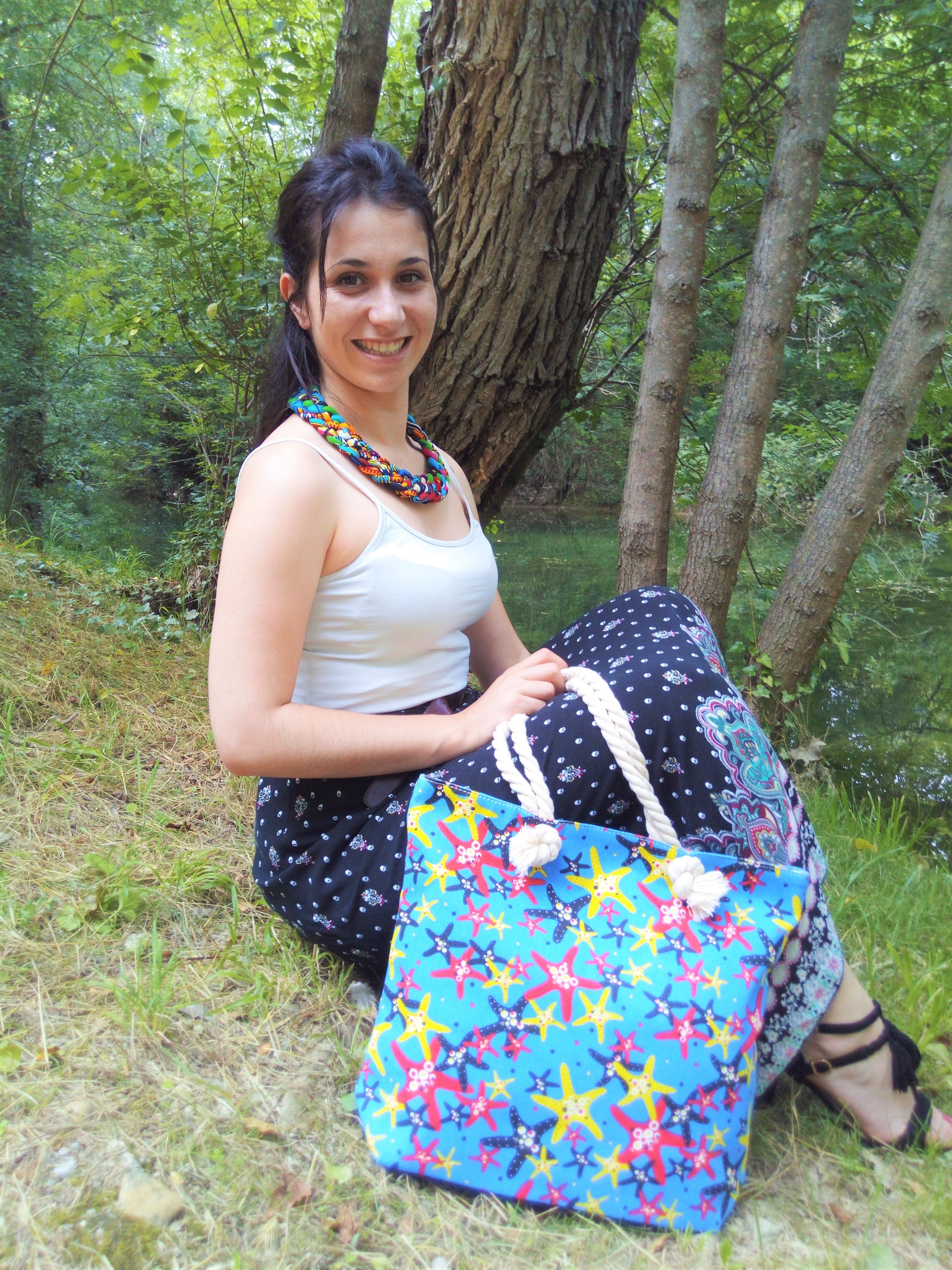 Sac de plage en toile: l'Étoile de mer