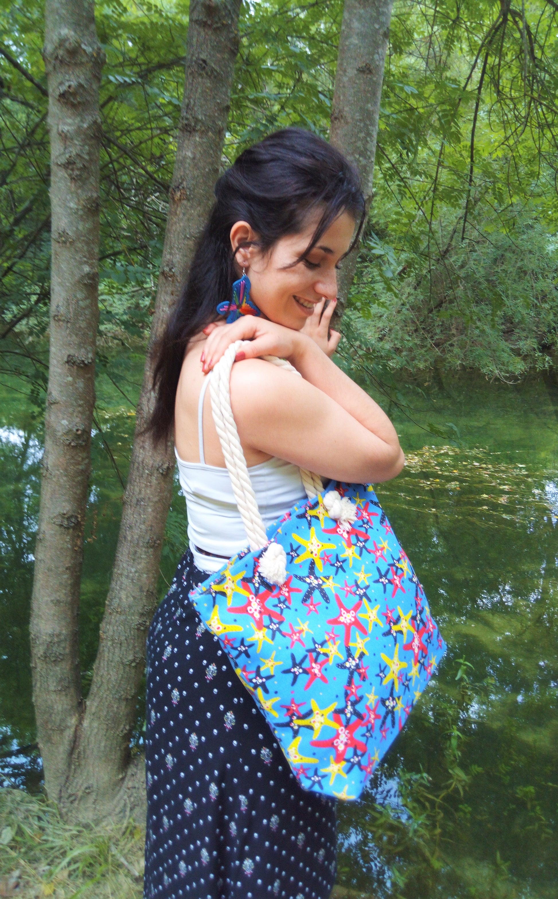 Sac de plage en toile: l'Étoile de mer